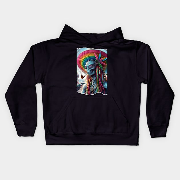 aliens rastafari Kids Hoodie by mmpower